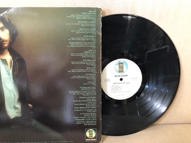 JOHN DAVID SOUTHER 見本盤　プロモステッカー貼り '72年作 ＊1stアルバム　US-ORIG ASYLUM SD-5055 PR表記　初回白ラベル