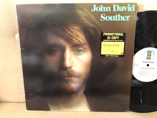 JOHN DAVID SOUTHER sample record promo sticker pasting \'72 year work *1st album US-ORIG ASYLUM SD-5055 PR inscription the first times white label 