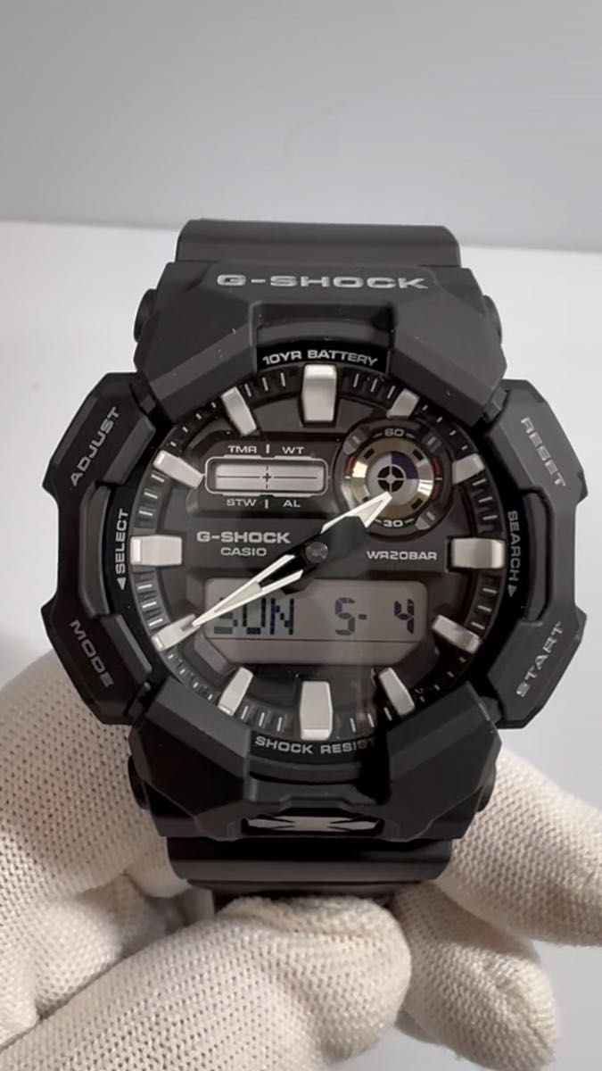 未使用に近い・箱・取説付!CASIO・G-SHOCK・GA-010-1A1・10年バッテリー搭載・バイオマスプラスチック・アナデジ