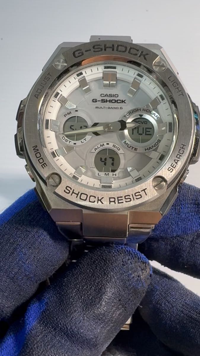 箱・取説付!CASIO・G-SHOCK・G-STEEL・GST-W110D-7AJF・カシオ・ジーショック・電波ソーラー