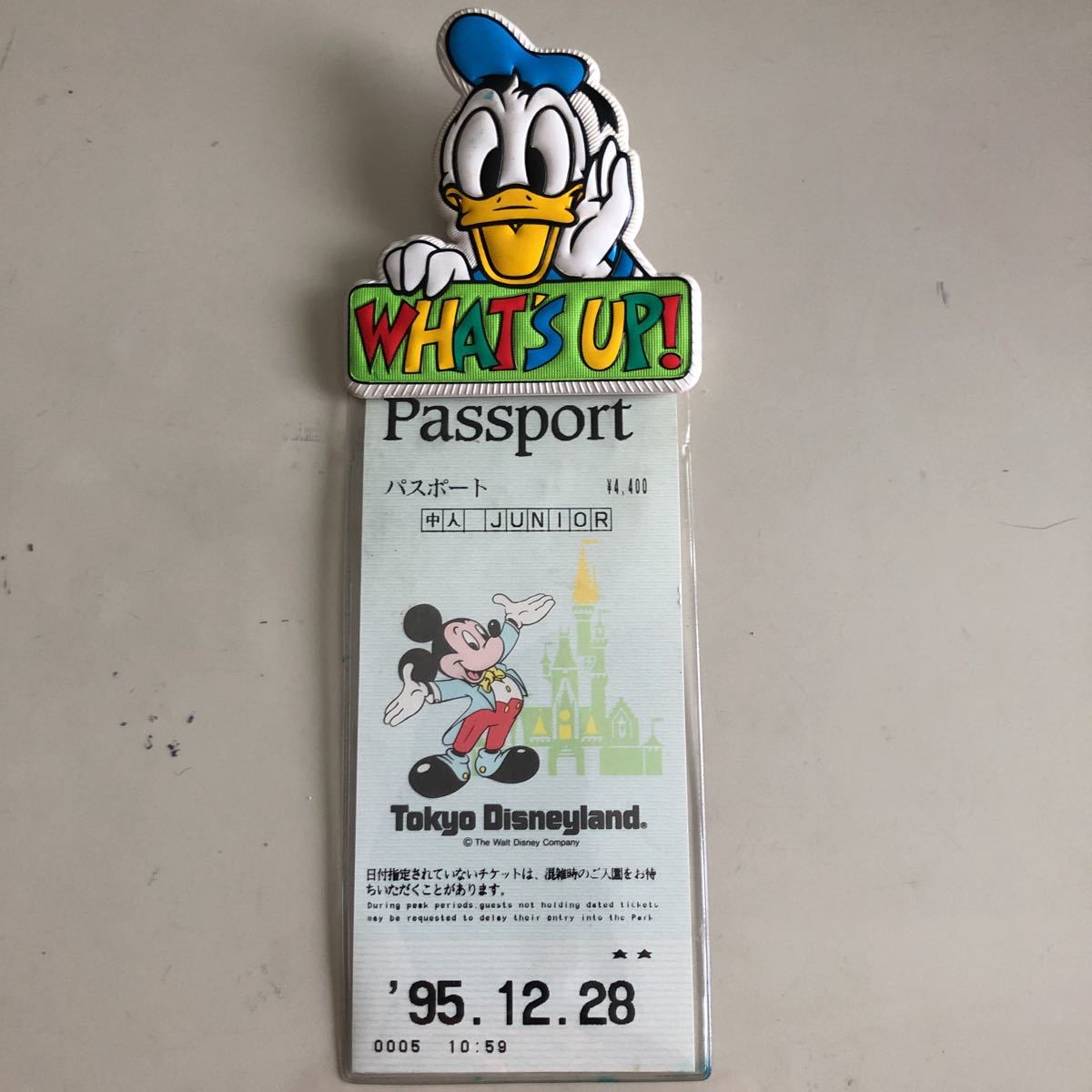Paypayフリマ 東京ディズニーランド チケットホルダー ドナルド 1995年 パスポート