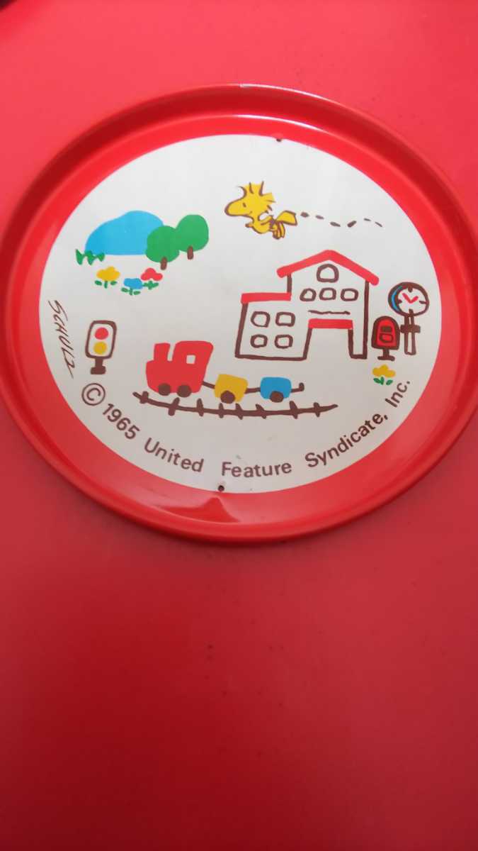 *SNOOPY& Woodstock * жестяная пластина производства tray 3 шт. комплект * Showa Retro * Snoopy *