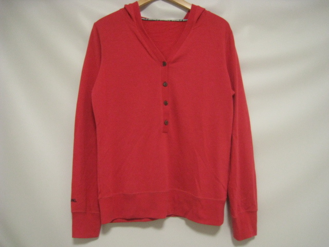 SPALDING Spalding tops Parker long sleeve hood red red L size 