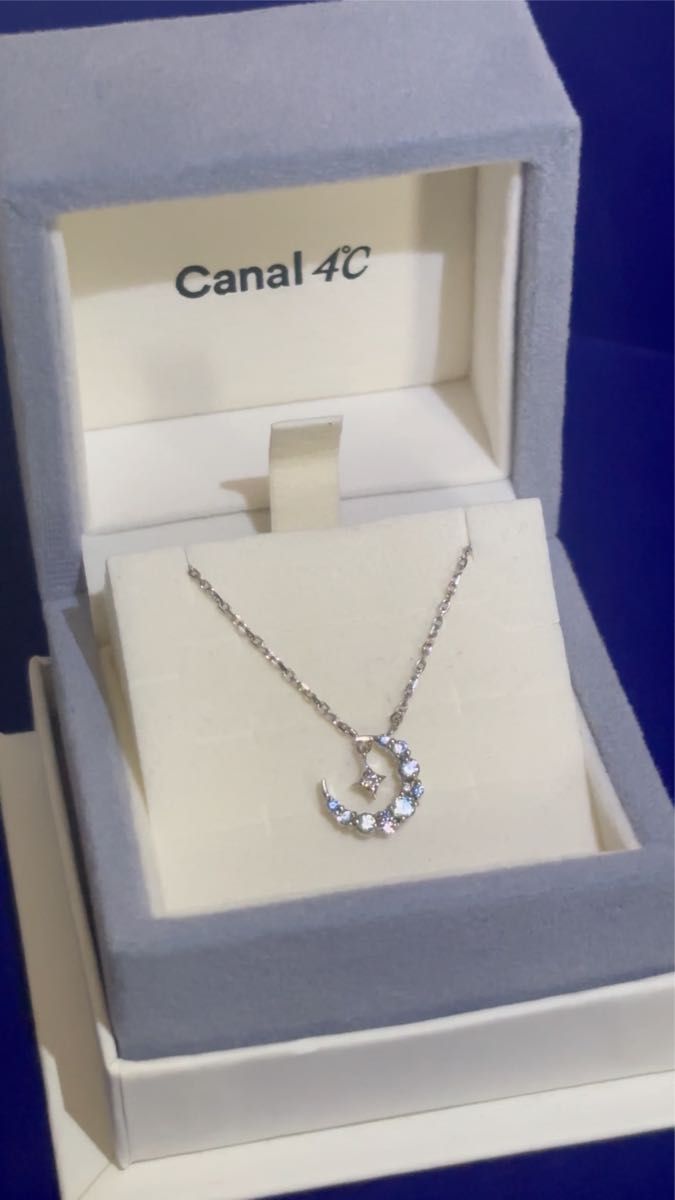 正規/美品/Canal4℃カナルヨンドシー/ムーンモチーフネックレス.