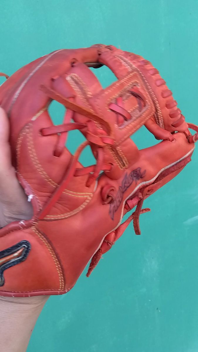 野球 グローブ 軟式 少年野球 ミズノ 内野手 オレンジ