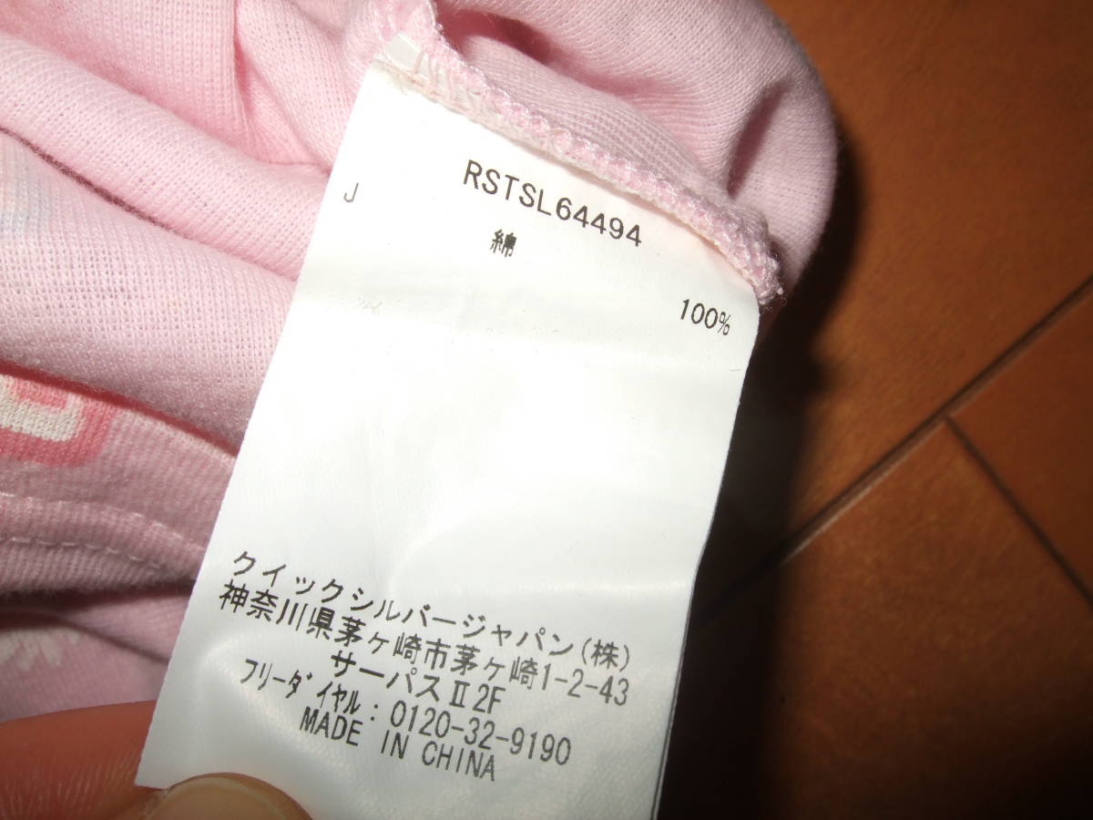  beautiful goods *ROXY print no sleeve T-shirt * pink L