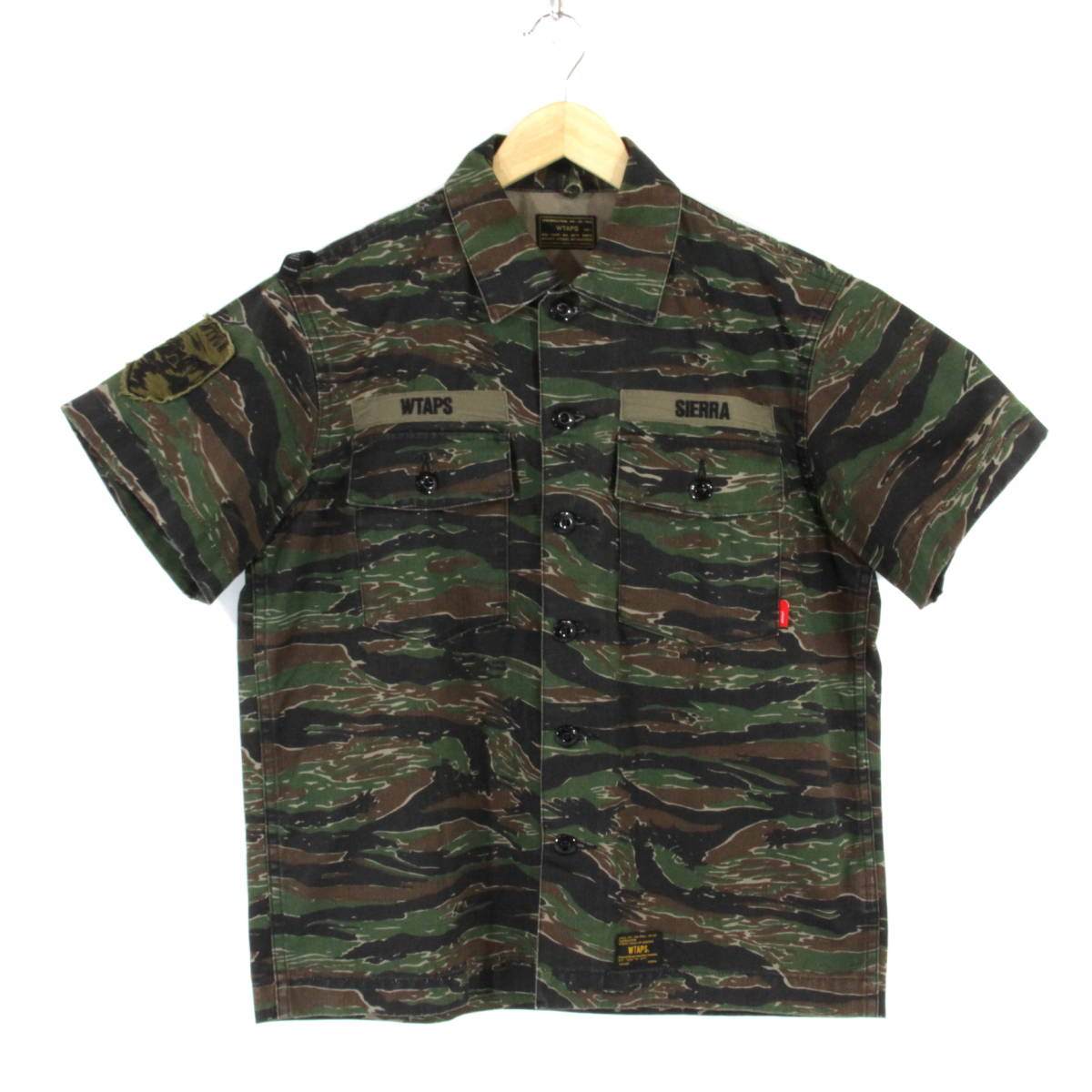 【即完売】WTAPS 17SS BUDS SS JUNGLE SHIRT TIGER STRIPE オーバーサイズ ミリタリーシャツ 1 S タイガーカモ 迷彩 ダブルタップス