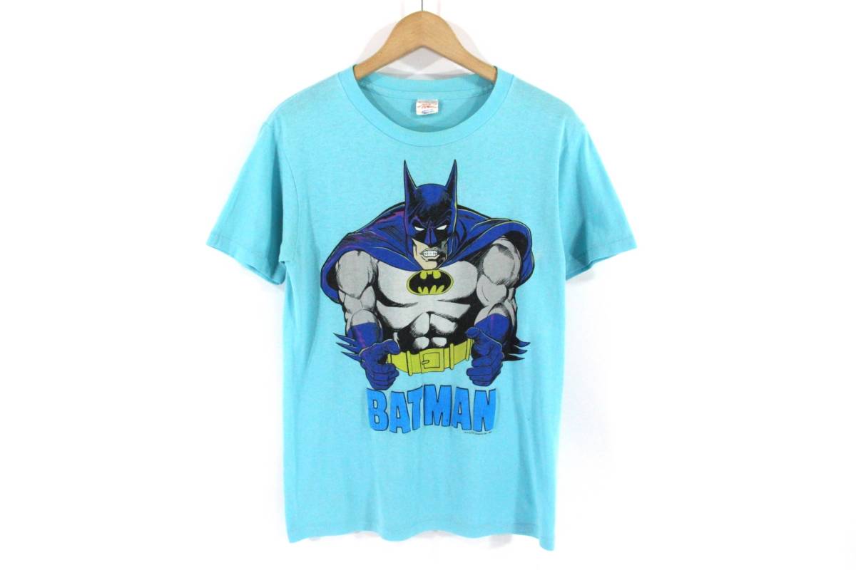 USA製】BATMAN 1989年 ビンテージ イラスト Tシャツ M スカイブルー