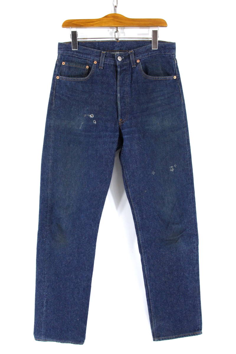 【USA製】LEVI'S 色残り◎ 90s 刻印553 501-0115 デニムパンツ w32 ヒゲ アタリ ボタンフライ 99年10月 リーバイス levis_画像1