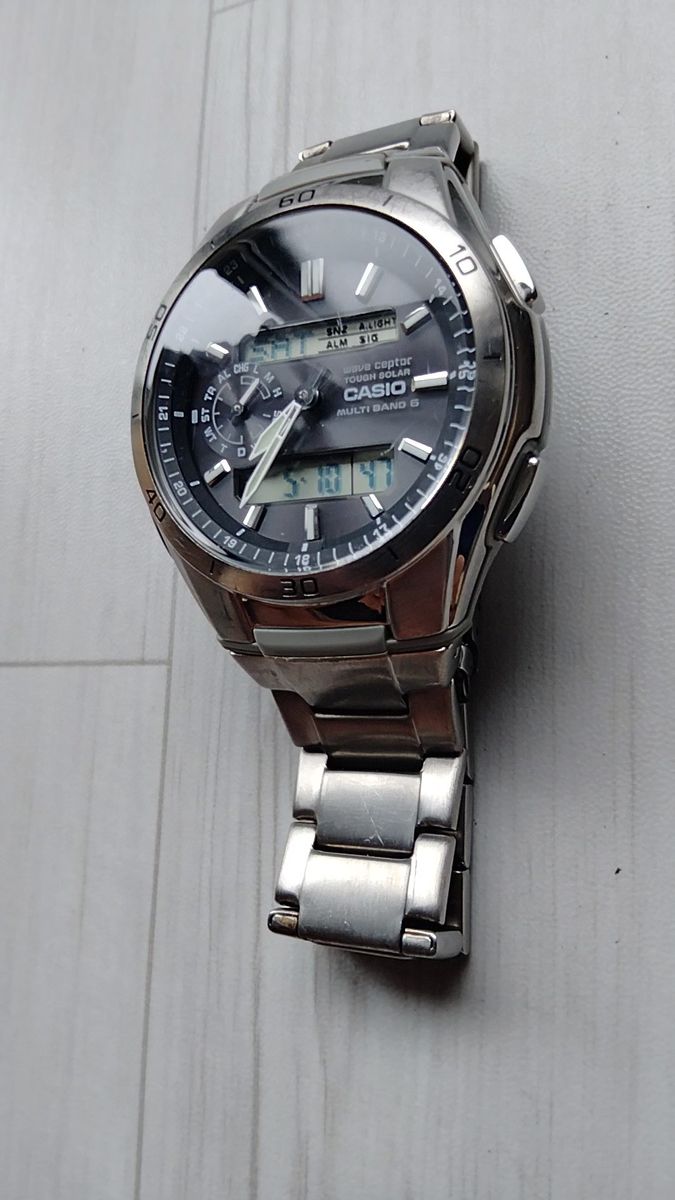 CASIO チタン ウェーブセプター 腕時計 WVA-M650T 電波ソーラー マルチバンド6