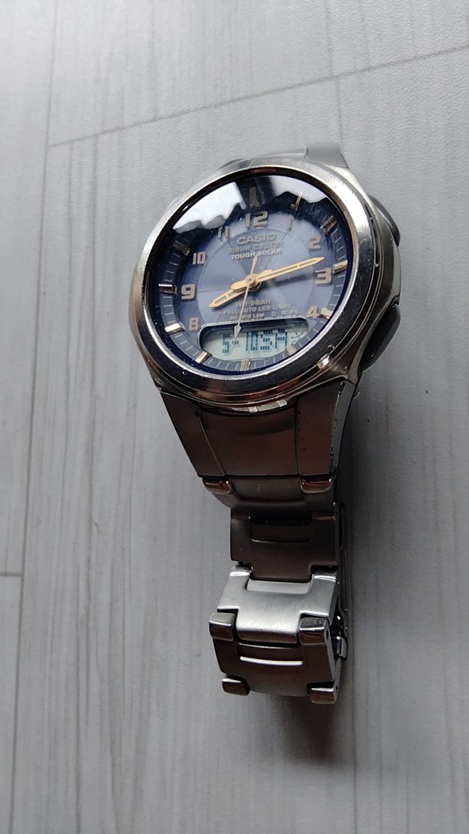 CASIO カシオ チタン ウェーブセプター WAVE CEPTOR WVA-400TJ 電波ソーラー 腕時計