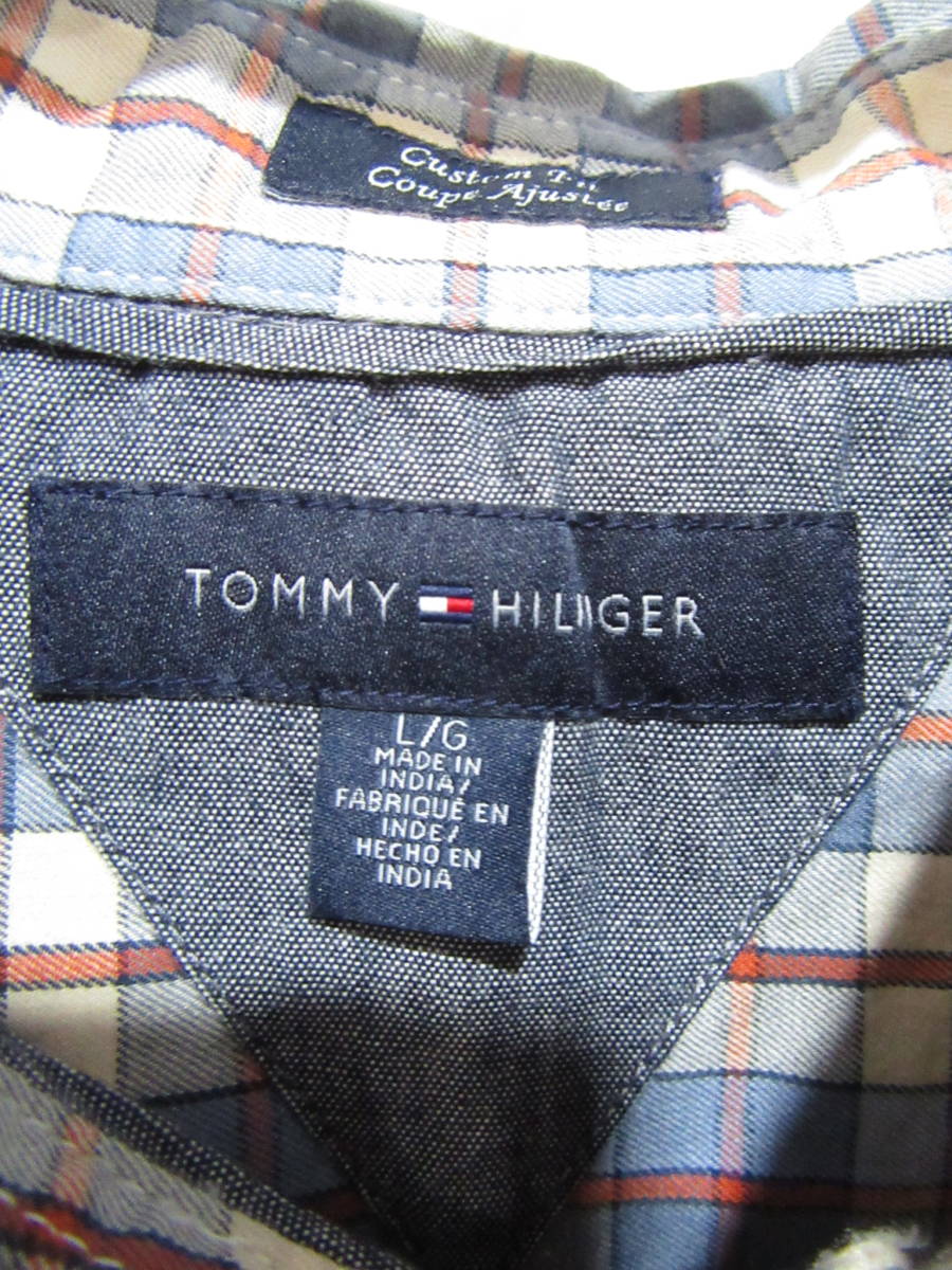 ☆送料無料☆Tommy Hilfiger☆チェック柄ボタンダウン長袖シャツ☆L☆ストリート_画像4