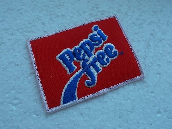 Pepsi Free ペプシフリー 飲み物 刺繍 パッチ ロゴ ドリンク 企業 パッケージ ワッペン/ ビンテージ USA アメカジ ワークシャツ コーラ 414_画像1