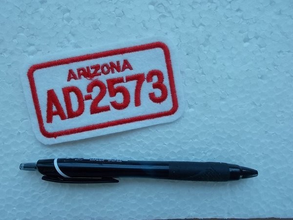(2枚セット)ナンバープレート サインボード『AD-2573』 アリゾナ 刺繍 ニューヨーク ワッペン/USA アメリカ 70s おしゃれ 415_画像6