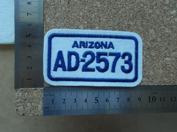 (2枚セット)ナンバープレート サインボード『AD-2573』 アリゾナ 刺繍 ニューヨーク ワッペン/USA アメリカ 70s おしゃれ 415_画像7