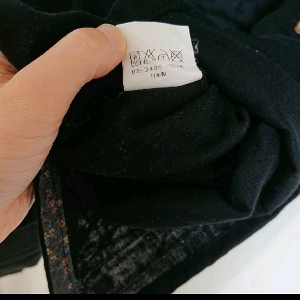 シャツワンピース ロングシャツ ブランド おはな 日本製  シルエット ブラック
