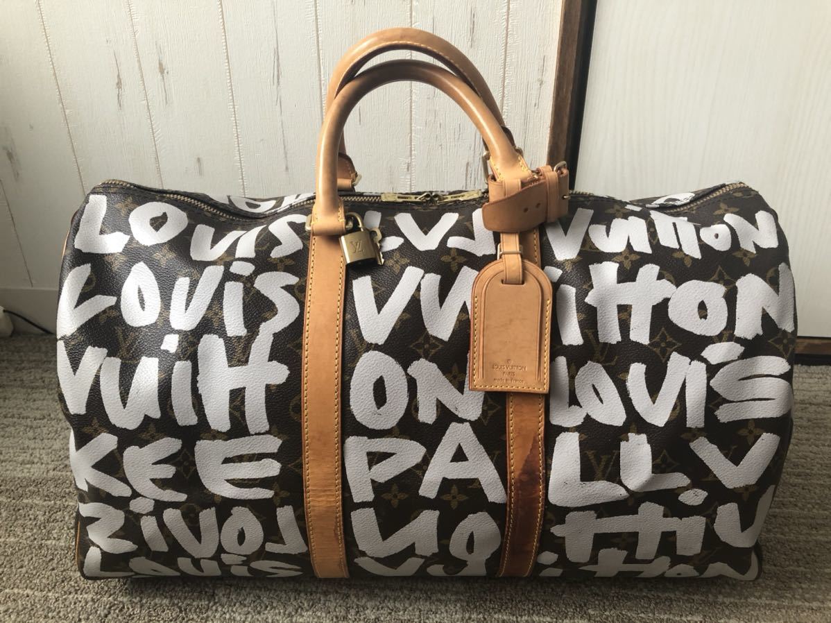 激レア LOUIS VUITTON ルイヴィトン キーポル50 モノグラムグラフィティ 美品 型番M92197 品番FL0051