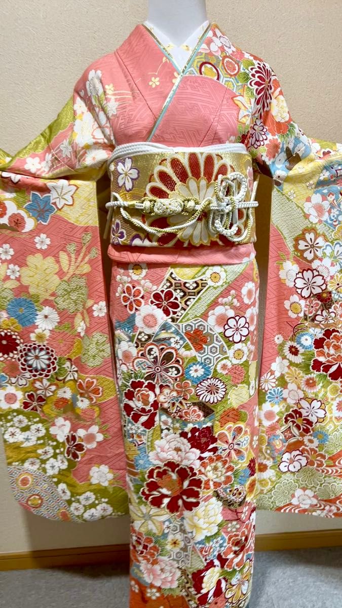 振袖5点セット 正絹 着物 振袖 成人式 女の子 成人式 結婚式 前撮り