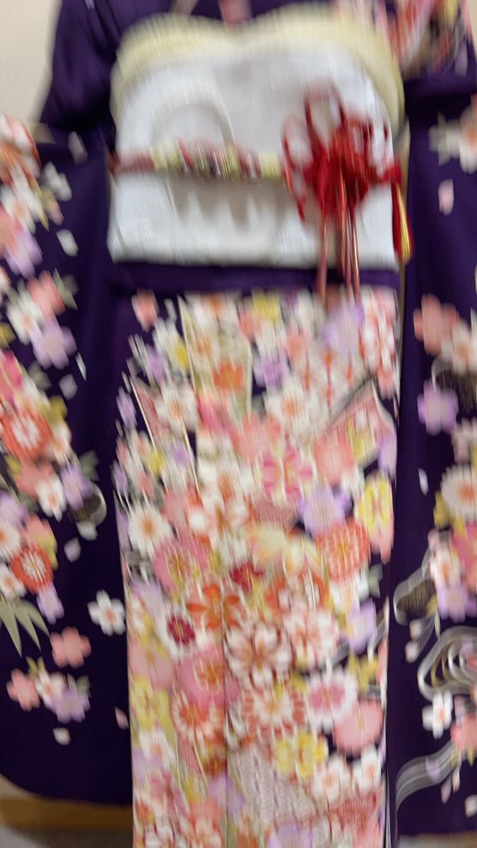 振袖5点セット 正絹 着物 成人式 袋帯 女の子 結婚式 前撮り 裄72