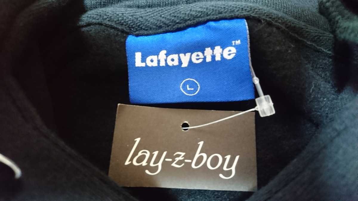 Lafayette × DEADLINE スウェット パーカー 黒 CHALK LINE LOGO