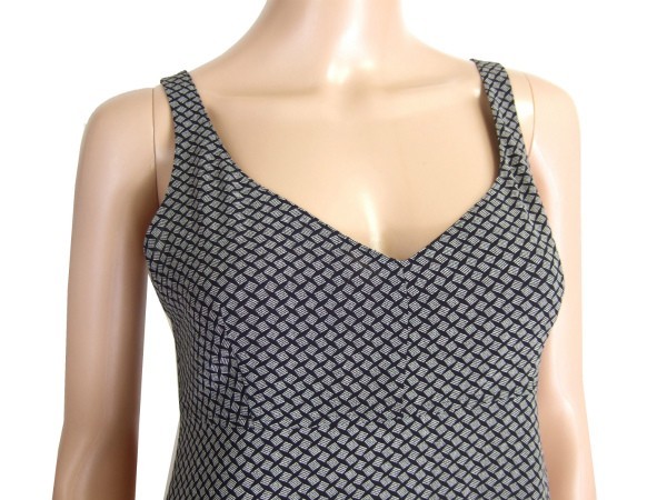  as good as new / Calvin Klein CK CalvinKlein no sleeve One-piece inscription 6 number (9 number ~11 number corresponding ) black / black modern beautiful pattern spring summer oriented lady's 