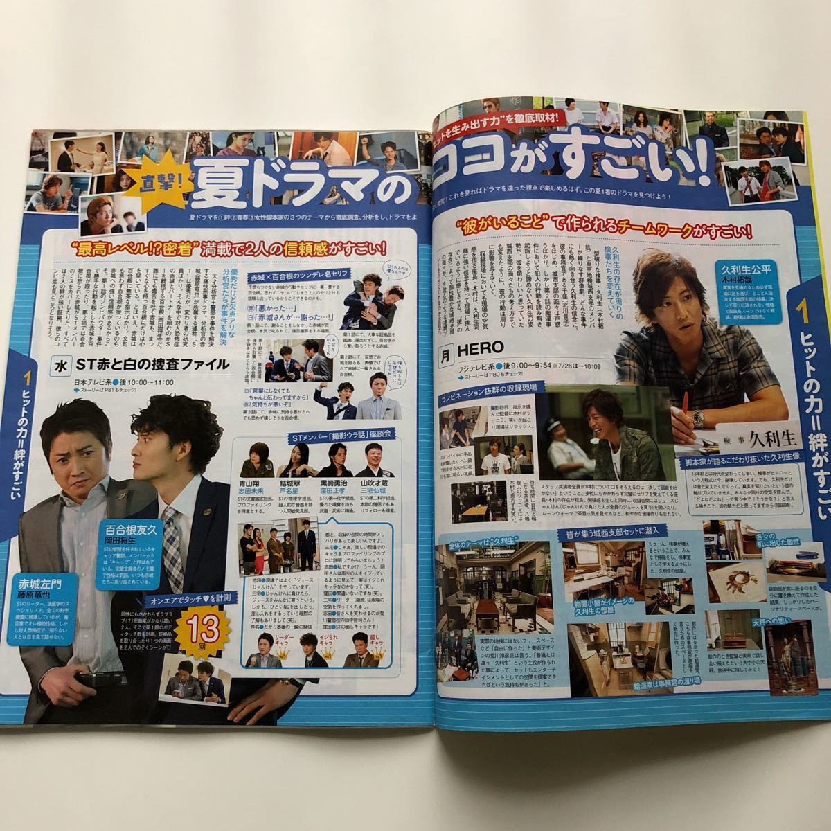 MyNetwork.★関西版★ポケモン★2014年8月号★月刊TVガイドダイジェスト版★HERO 木村拓哉★ST赤と白の捜査ファイル 藤原竜也 岡田将生_画像3