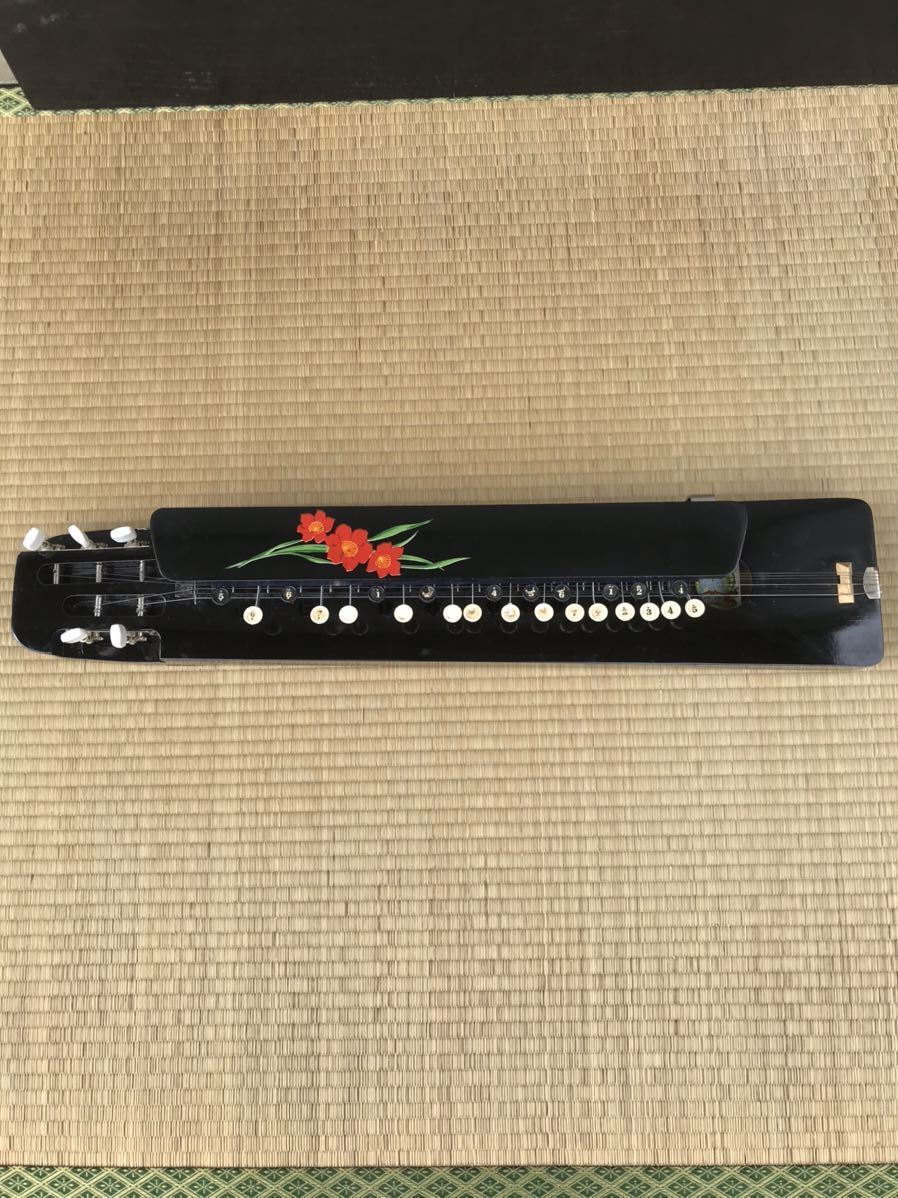 (25) Taisho koto *SUZUKI HAYP* sand .* Suzuki * traditional Japanese musical instrument * soft case attaching 