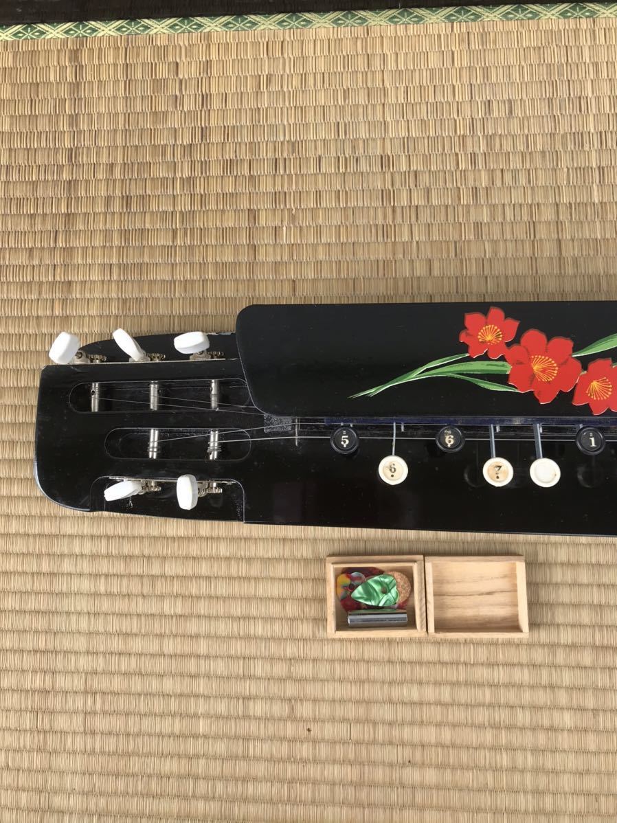 (25) Taisho koto *SUZUKI HAYP* sand .* Suzuki * traditional Japanese musical instrument * soft case attaching 