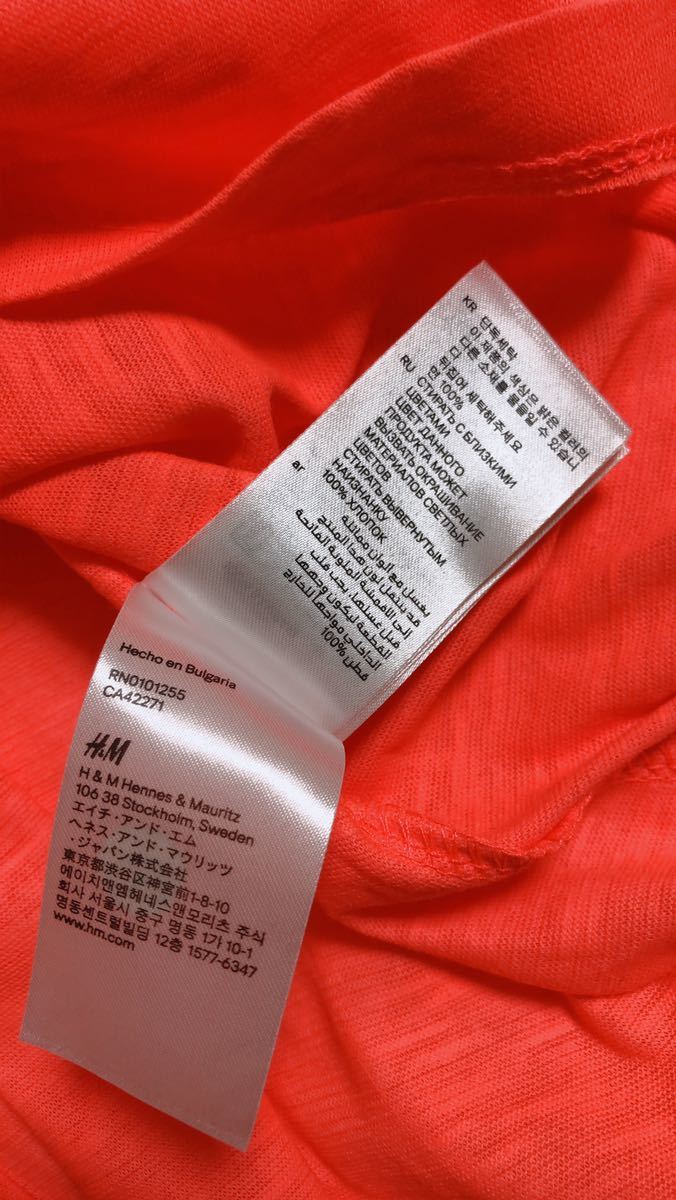 新品h M 丸首長袖tシャツxsサイズタグ付き未使用蛍光オレンジコットン100 トップスカットソー日本代购 买对网 新品h M 丸首長袖tシャツxsサイズタグ付き未使用蛍光オレンジコットン100 トップスカットソー日本代购 买对网