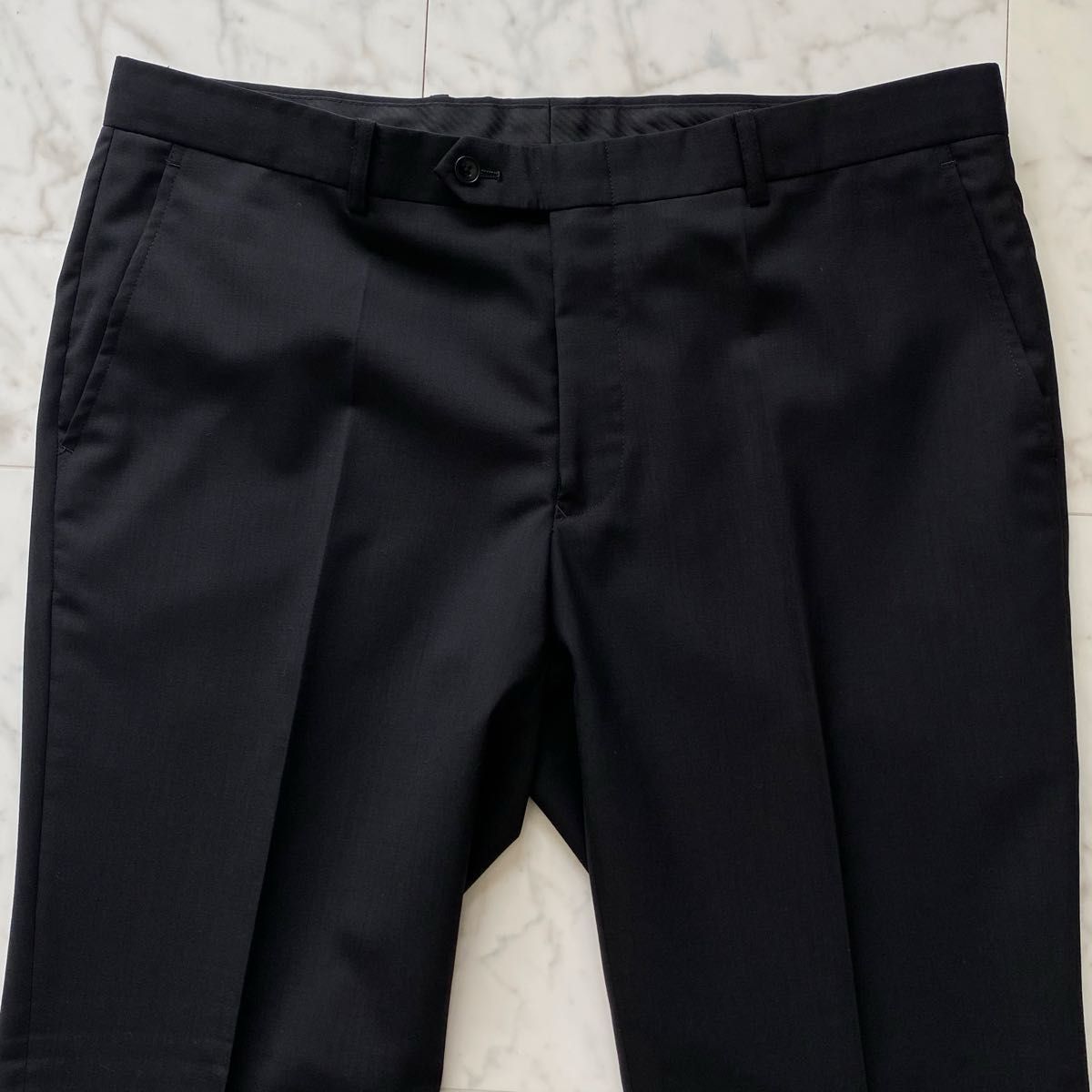 美品】SUIT SELECT AB6 黒 無地 スリーシーズン背抜きスーツ