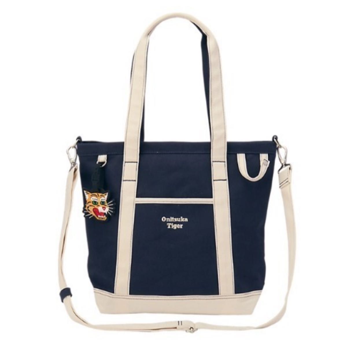 国内直営★ Onitsuka Tiger ★ Tote Bag キャンバストートバッグ Onitsuka Tiger スモールキャンバストートバッグ トートバッグ