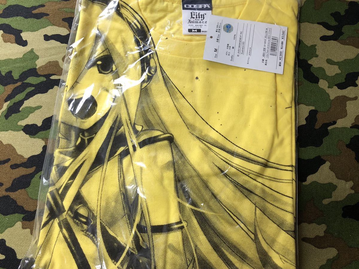 ●未開封品●送料350円～●レア♪ リリィ 2011 Tシャツ Mサイズ 黄 mercismith2t コスパ cospa Lily from anim.o.v.e ボカロミク_画像1