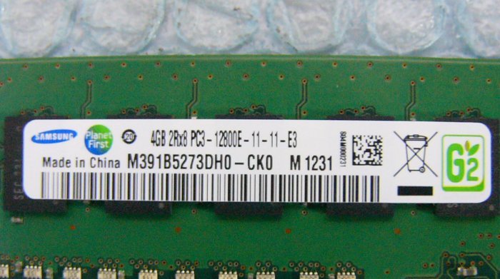 zt9 240pin DDR3 1600 PC3-12800E 4GB ECC SAMSUNG 在庫7 hp 662609-571_画像2
