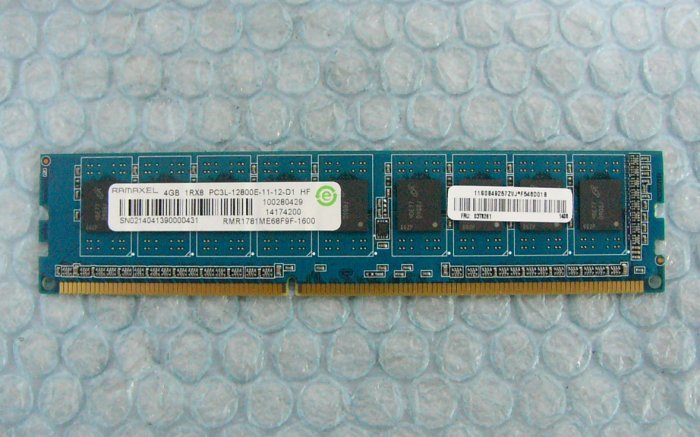 bh10 240pin DDR3 1600 PC3L-12800E 4GB ECC RAMAXEL 在庫5_画像1