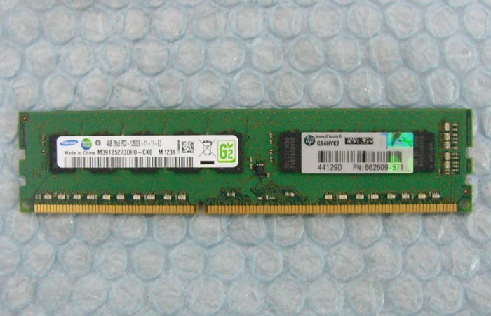 zt9 240pin DDR3 1600 PC3-12800E 4GB ECC SAMSUNG 在庫7 hp 662609-571_画像1