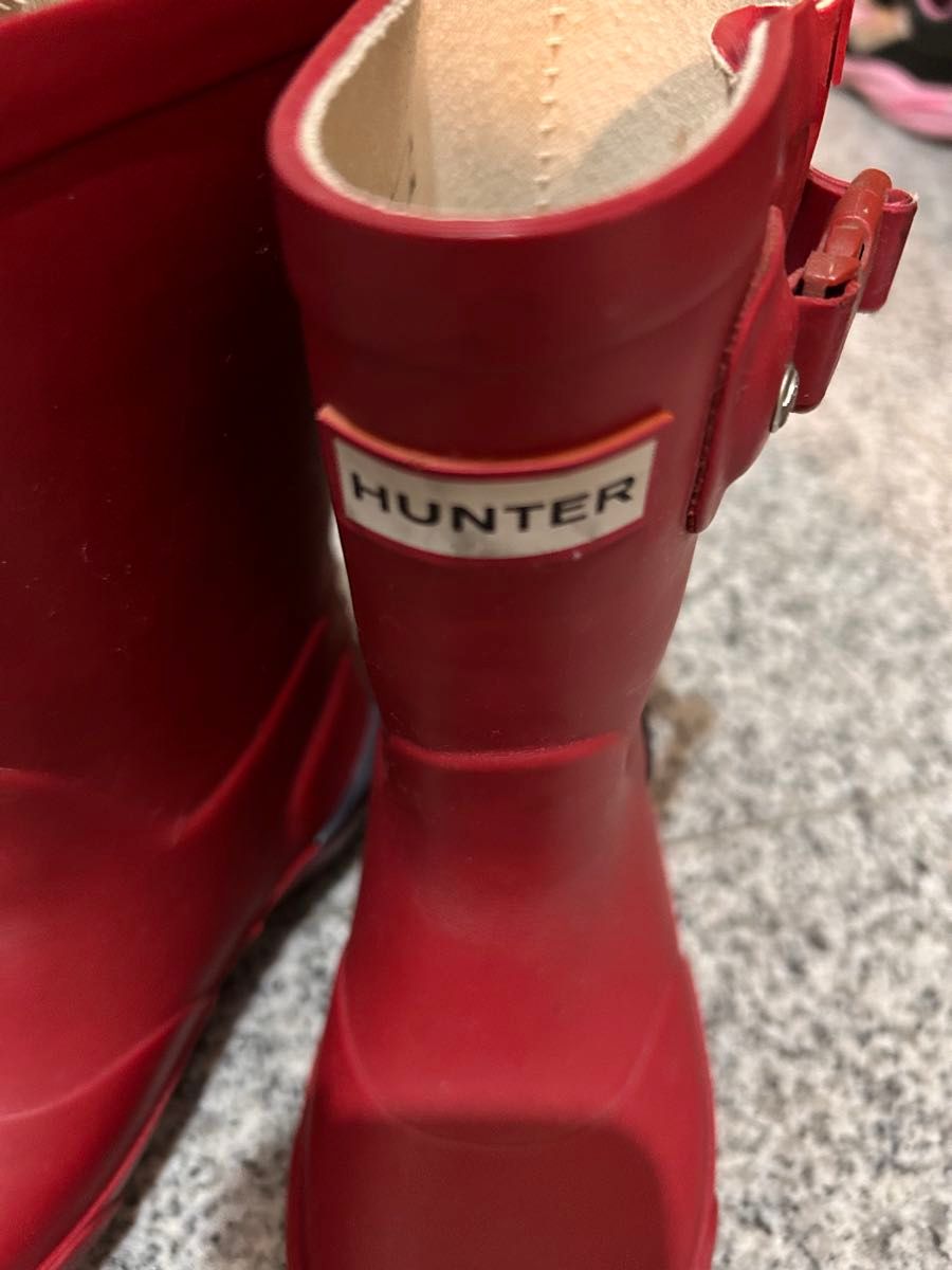 HUNTER レッド 長靴22センチUK3 HUNTER 子供用 レッド長靴 14 15 16|Yahoo!フリマ(旧PayPay