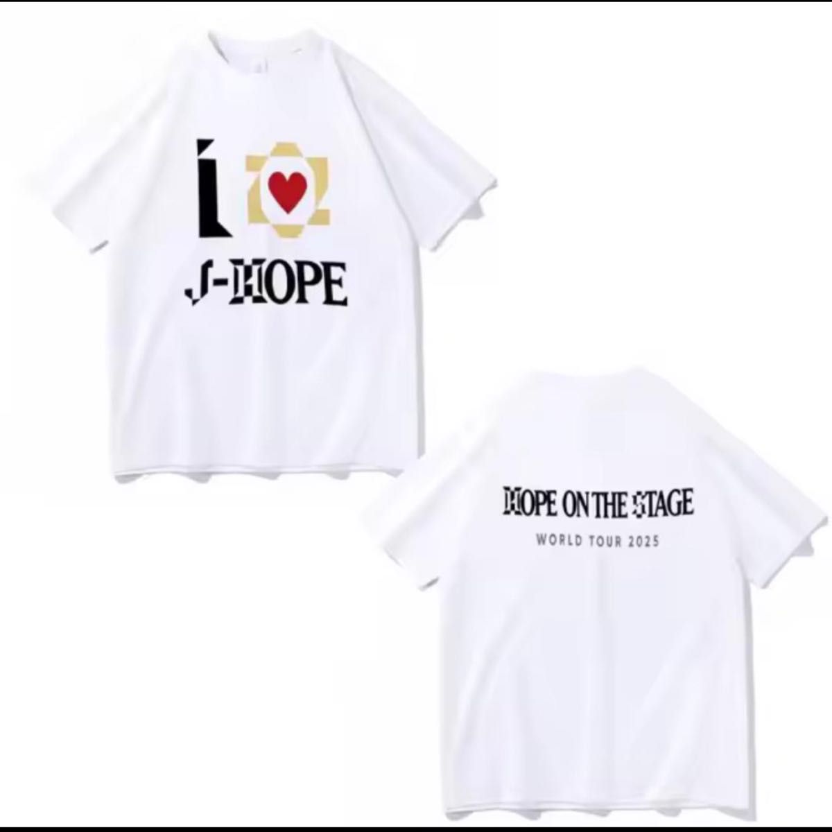 J-HOPE TOUR 'HOPE ON THE STAGE 白 ツアーTシャツ L ホビ J-HOPE TOUR 'HOPE ON THE STAGE 白 ツアーTシャツ L ホビ