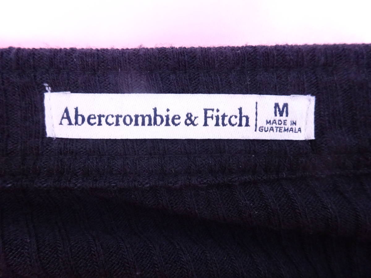 Abercrombie & Fitch アバクロンビー&フィッチ　ニットスカート　ロング丈　リブ編み サイドスリット　ブラウン M　_画像9