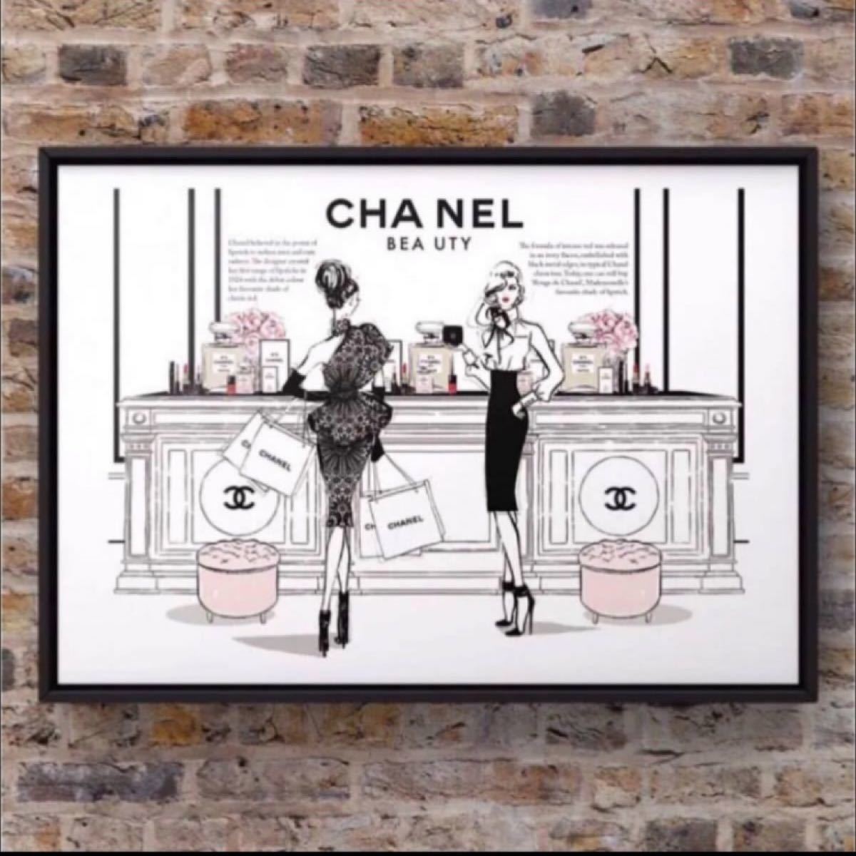 Paypayフリマ アートポスター 716 高画質 Chanel サイズ フレーム付
