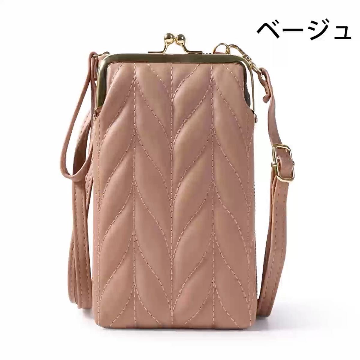 スマホポーチ ショルダーバッグ 斜め掛け お財布 スマホショルダー 軽量 ショルダー 斜めがけ スマホポシェット がま口 長財布