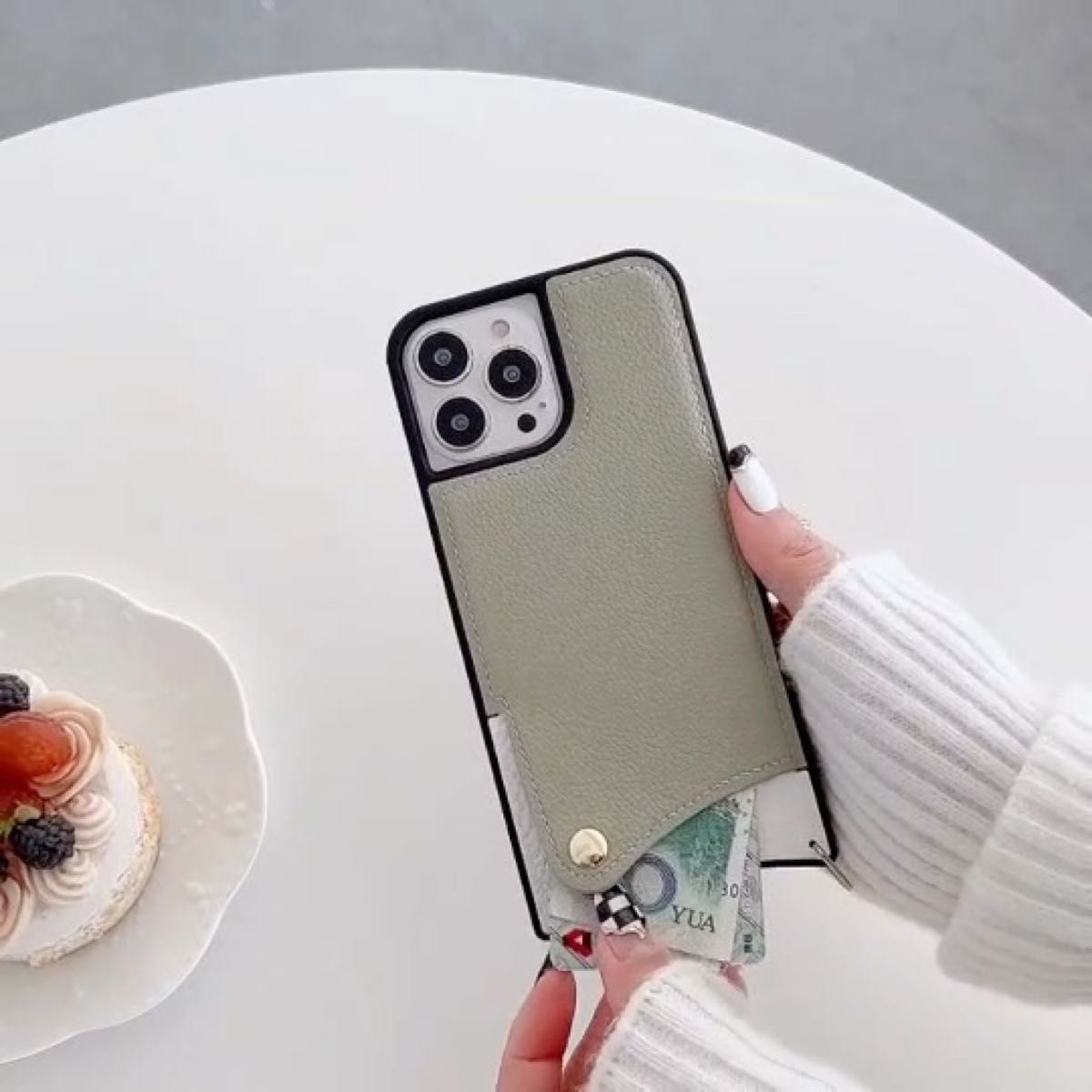ショルダー iPhone14plus ブラック 高見え ポケット 肩掛け レザー 韓国 puレザー トレンド 安い 人気商品