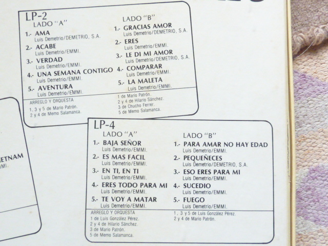 LUIS DEMETRIO 5枚組 BOX Vo.1/50 CANCIONES SON ALGOー1/2/3/4/5（5LP）_画像5