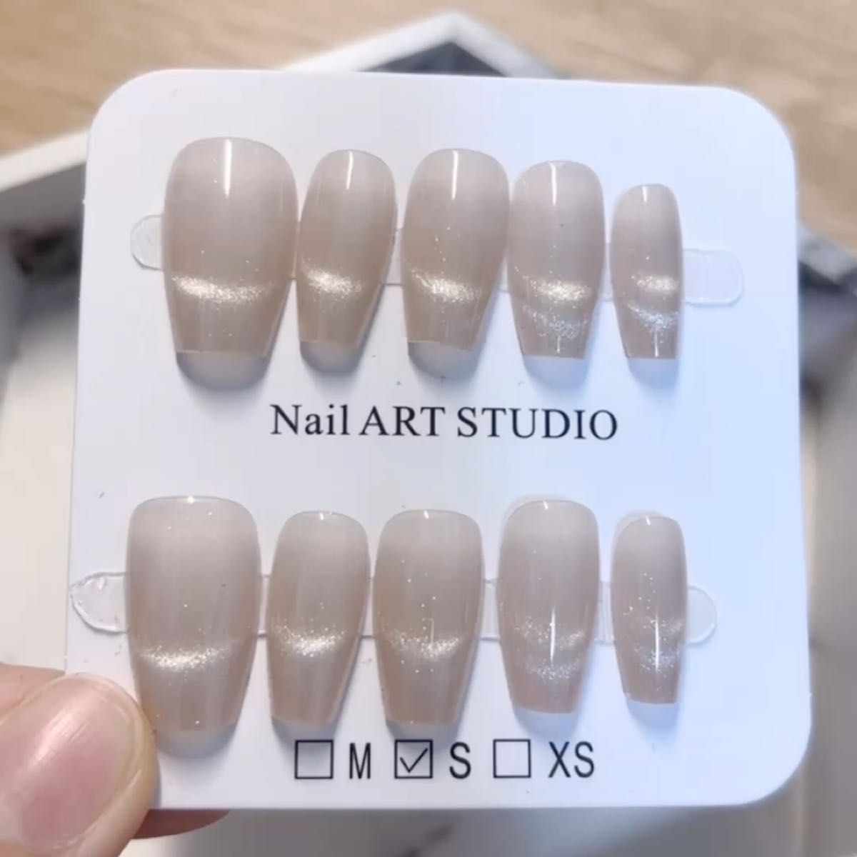 【21】ネイルチップ 量産型ネイルチップ ジェルネイルチップ マグネットネイル 薄いピンク