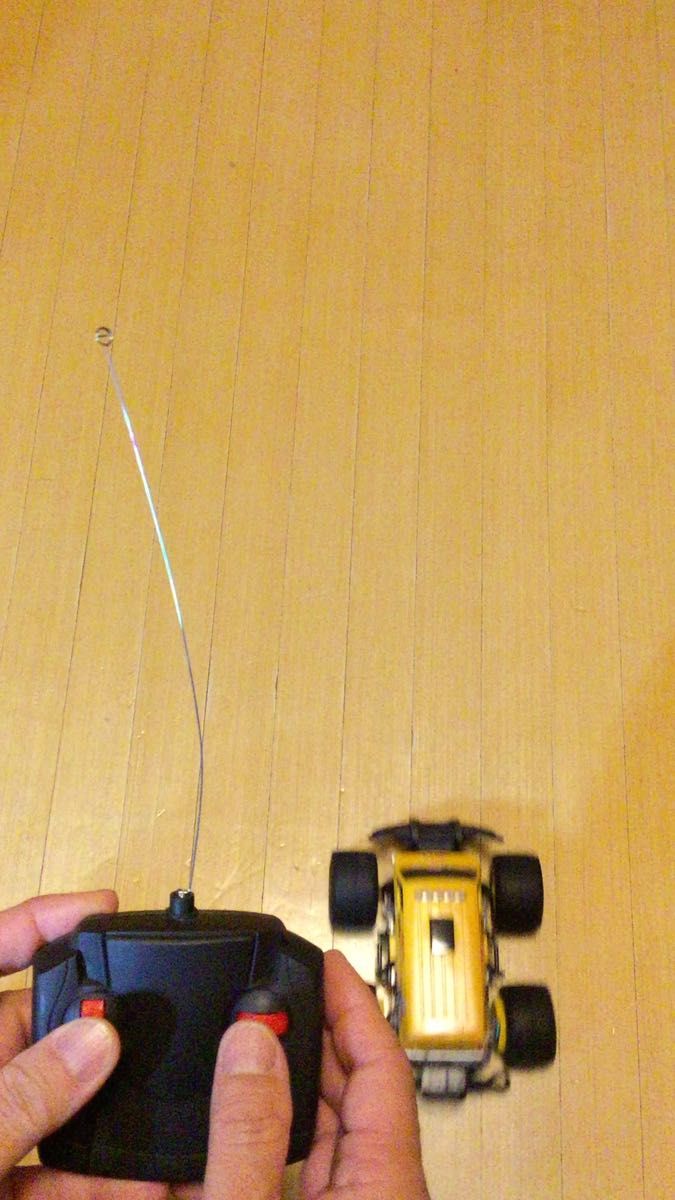 タミヤワイルドミニ四駆ランチボックスJr (ラジコン走行) 、ダイソーオフロードカー(ウイリー走行) 電池付 スイッチオンで働く。