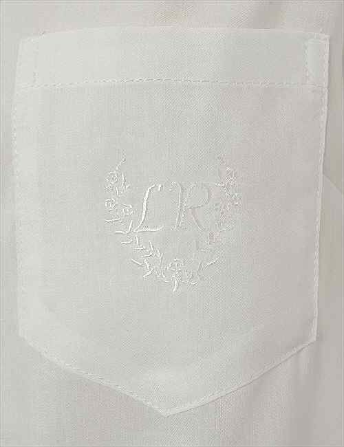  new goods paper tag attaching * L'Est Rose * Logo badge car n blur - long sleeve shirt white 2 blouse 