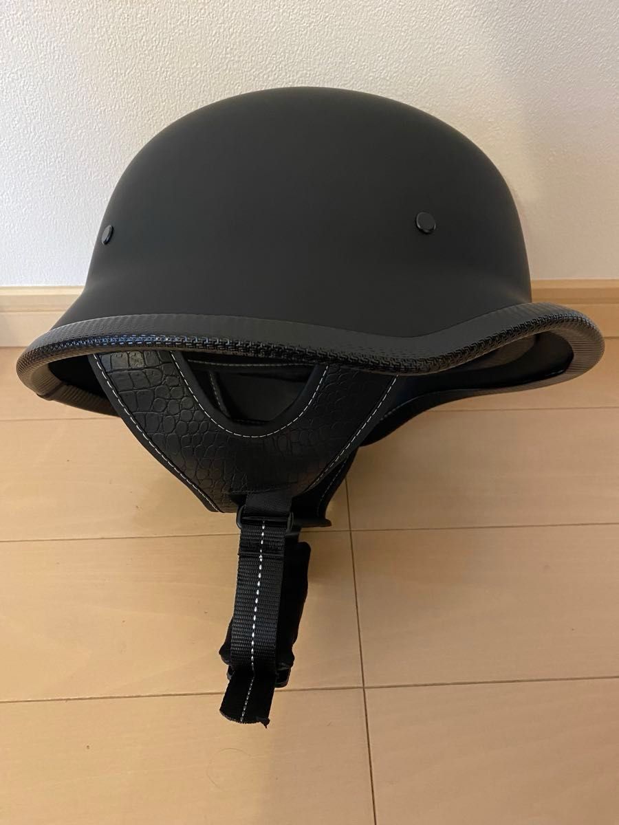 ナチヘル スチール製 ヘルメット 艶消し黒 新品未使用 バイクヘルメット ナチヘル マットブラック Lサイズ
