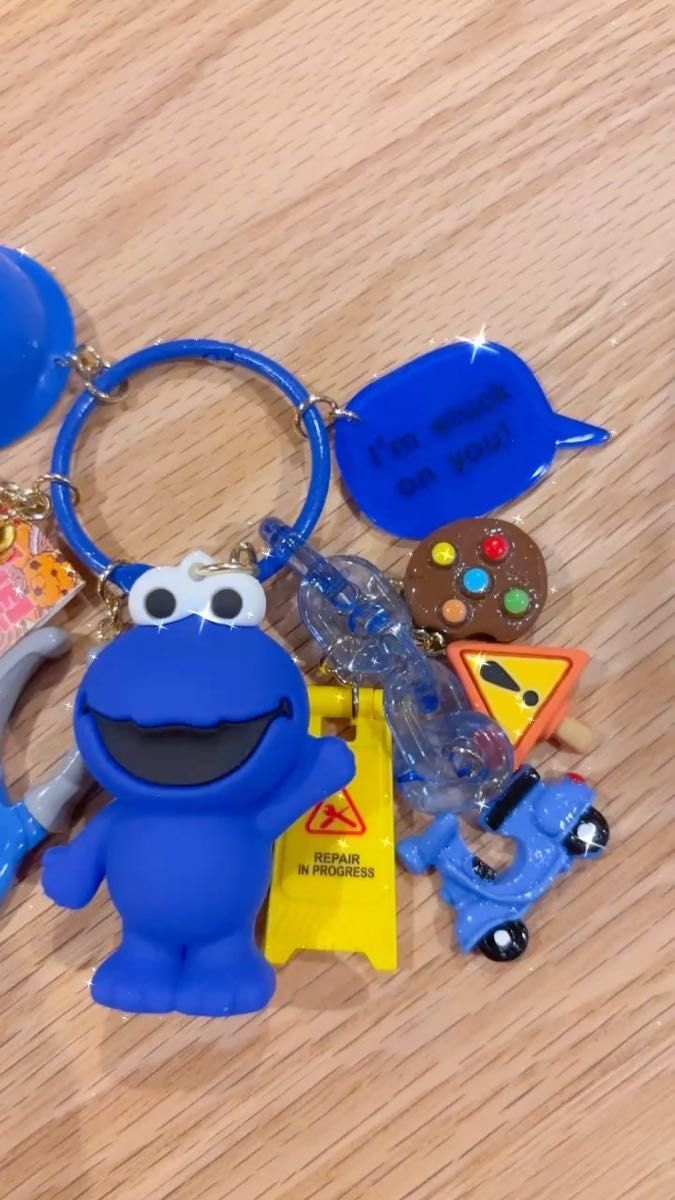 じゃらじゃらキーホルダー セサミストリート クッキーモンスター USJ