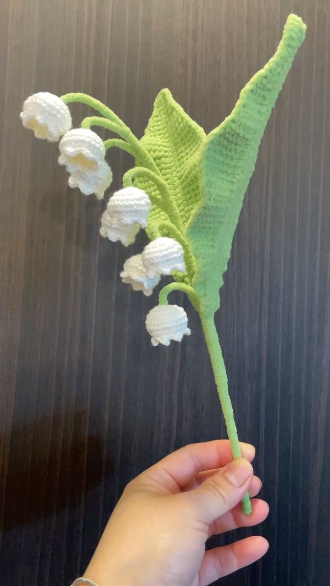 すずらん花鈴蘭花★アクセサリー★ハンドメイド編み物