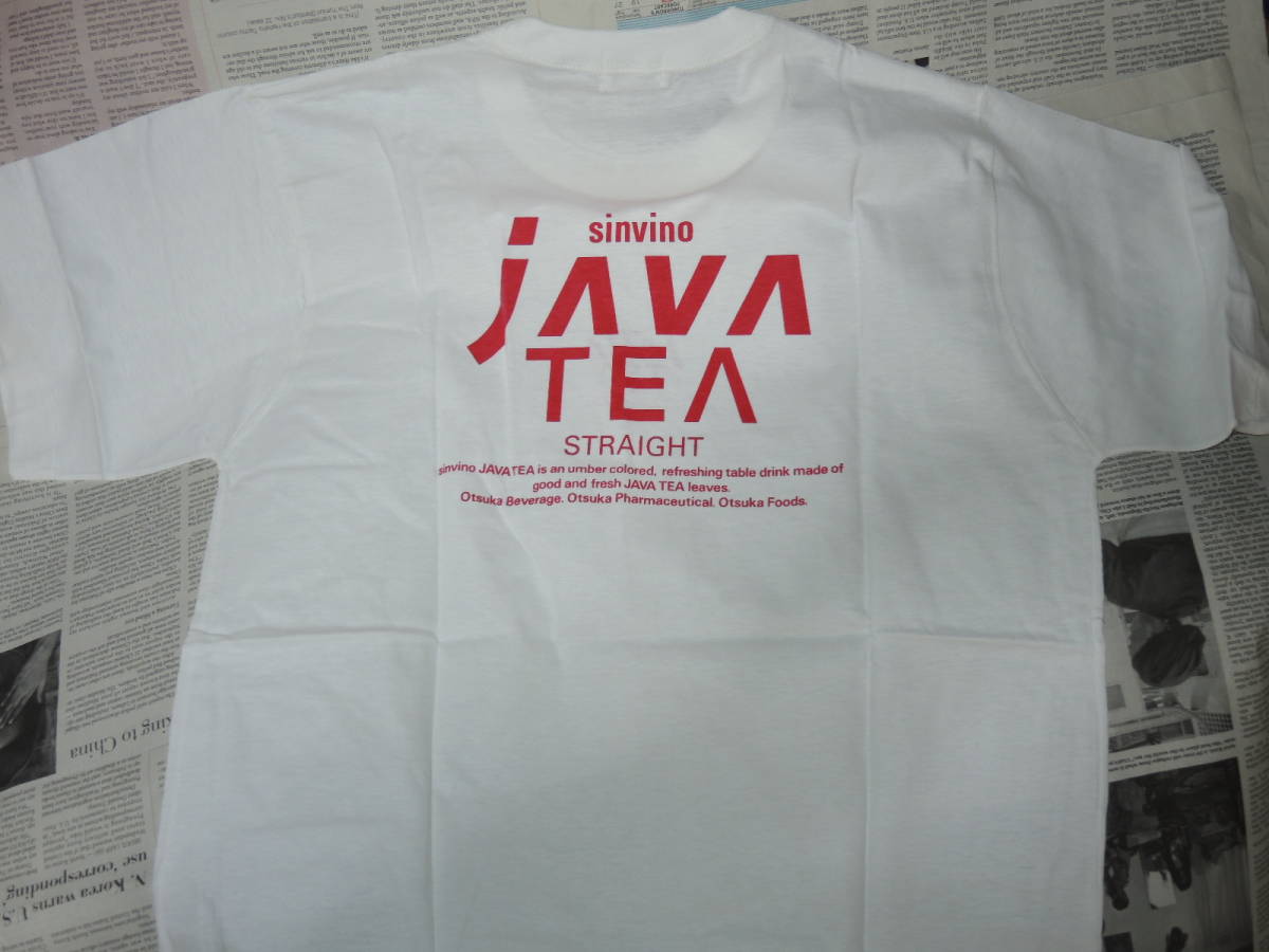 大塚食品　ジャワティ シンビーノ　JAVA　TEA ノベルティ　Tシャツ（身幅47、着丈70）　未使用品_画像1