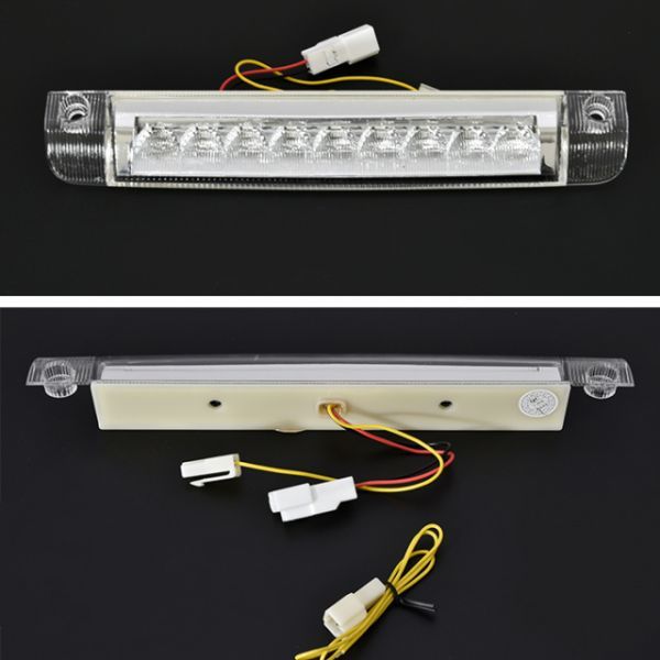 20 ヴェルファイア クリア ハイマウント ストップランプ LED ライトバー 搭載 ブレーキ ランプ LED9個 ファイバー スモール ポジション_画像2